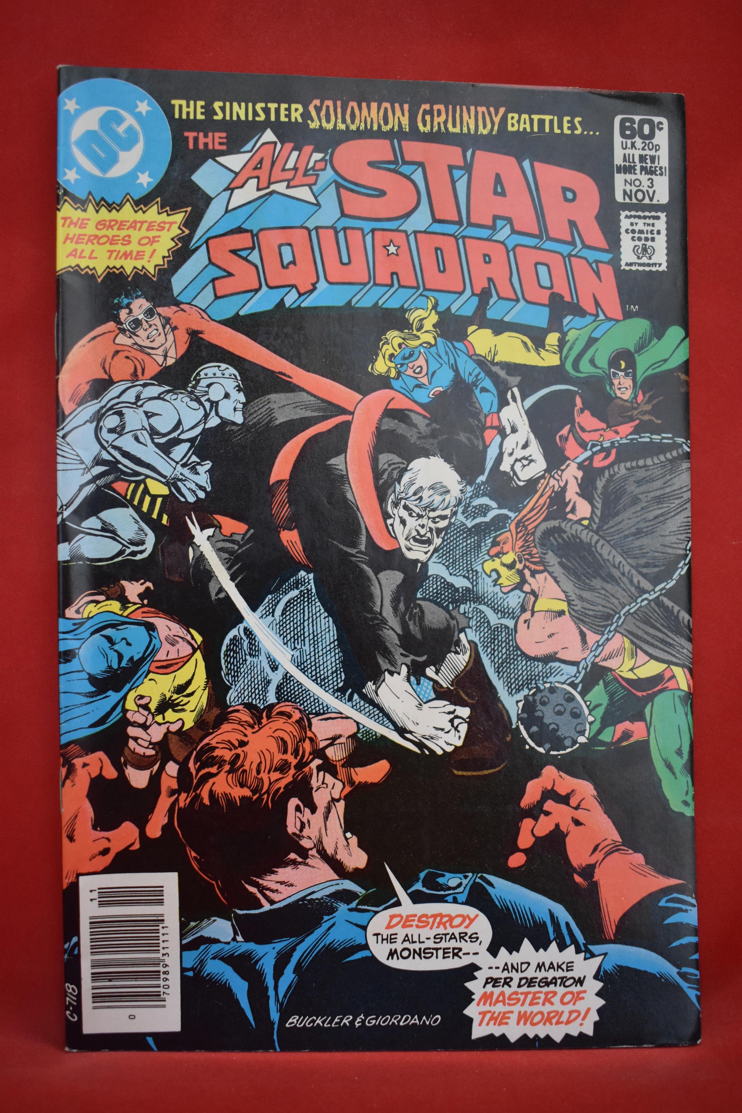 ALL STAR SQUADRON #3 | SOLOMON GRUNDY - PHANTOM LADY | RICH BUCKLER - NEWSSTAND