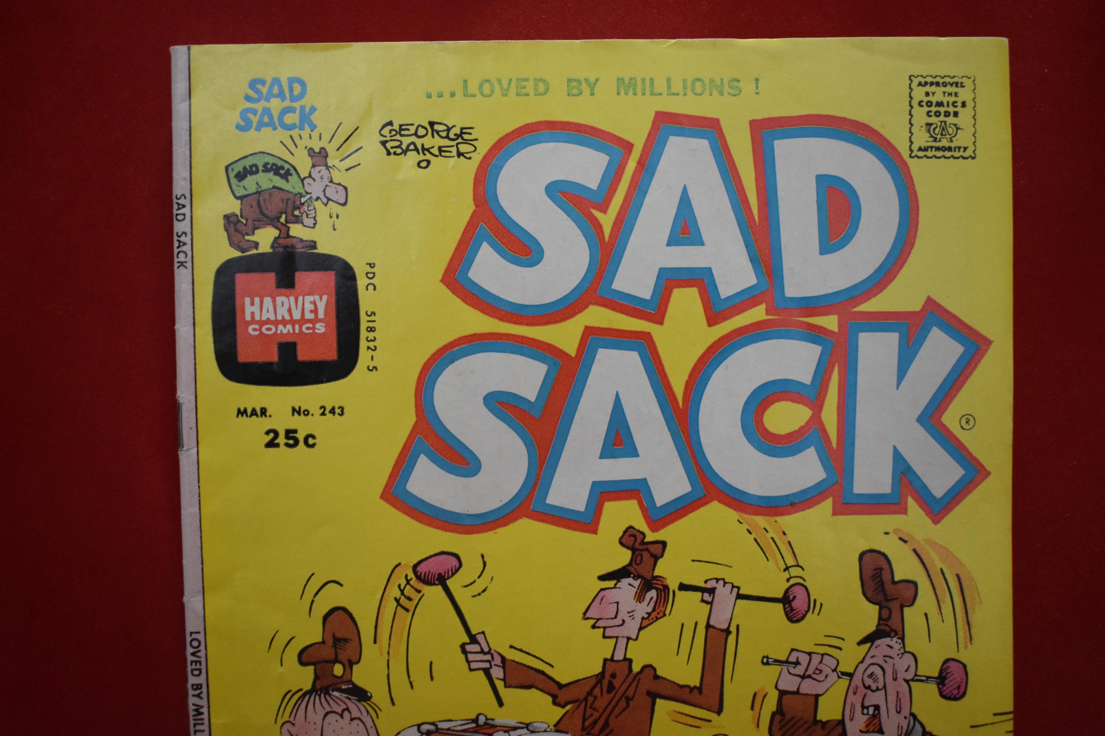 SAD SACK #243 | ARMY SATIRE - HARVEY COMICS - 1975