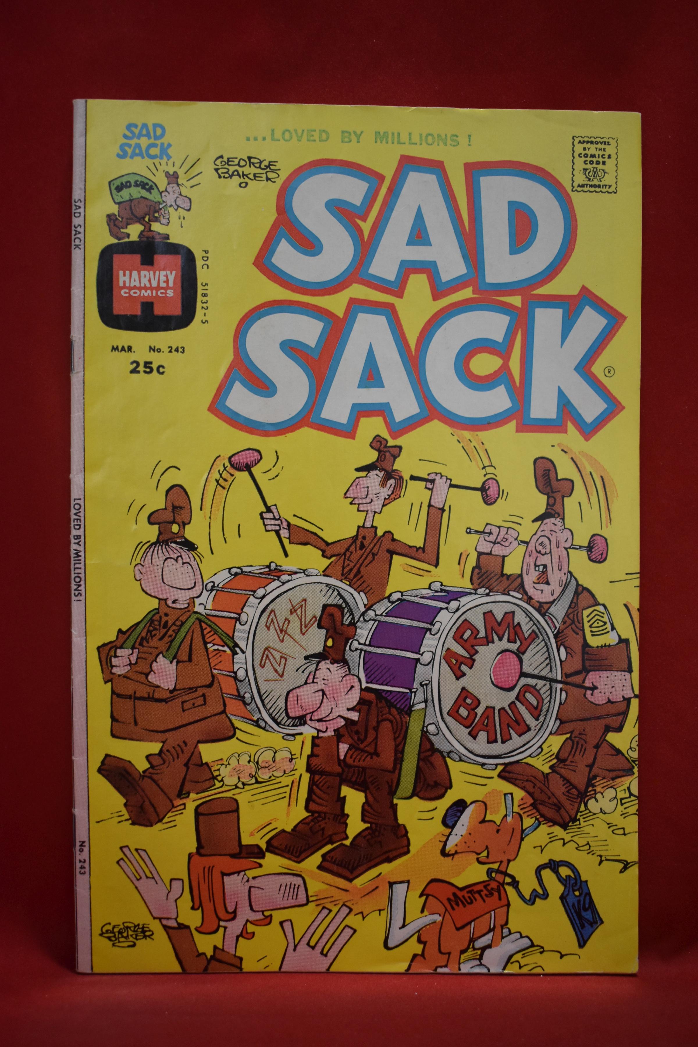 SAD SACK #243 | ARMY SATIRE - HARVEY COMICS - 1975