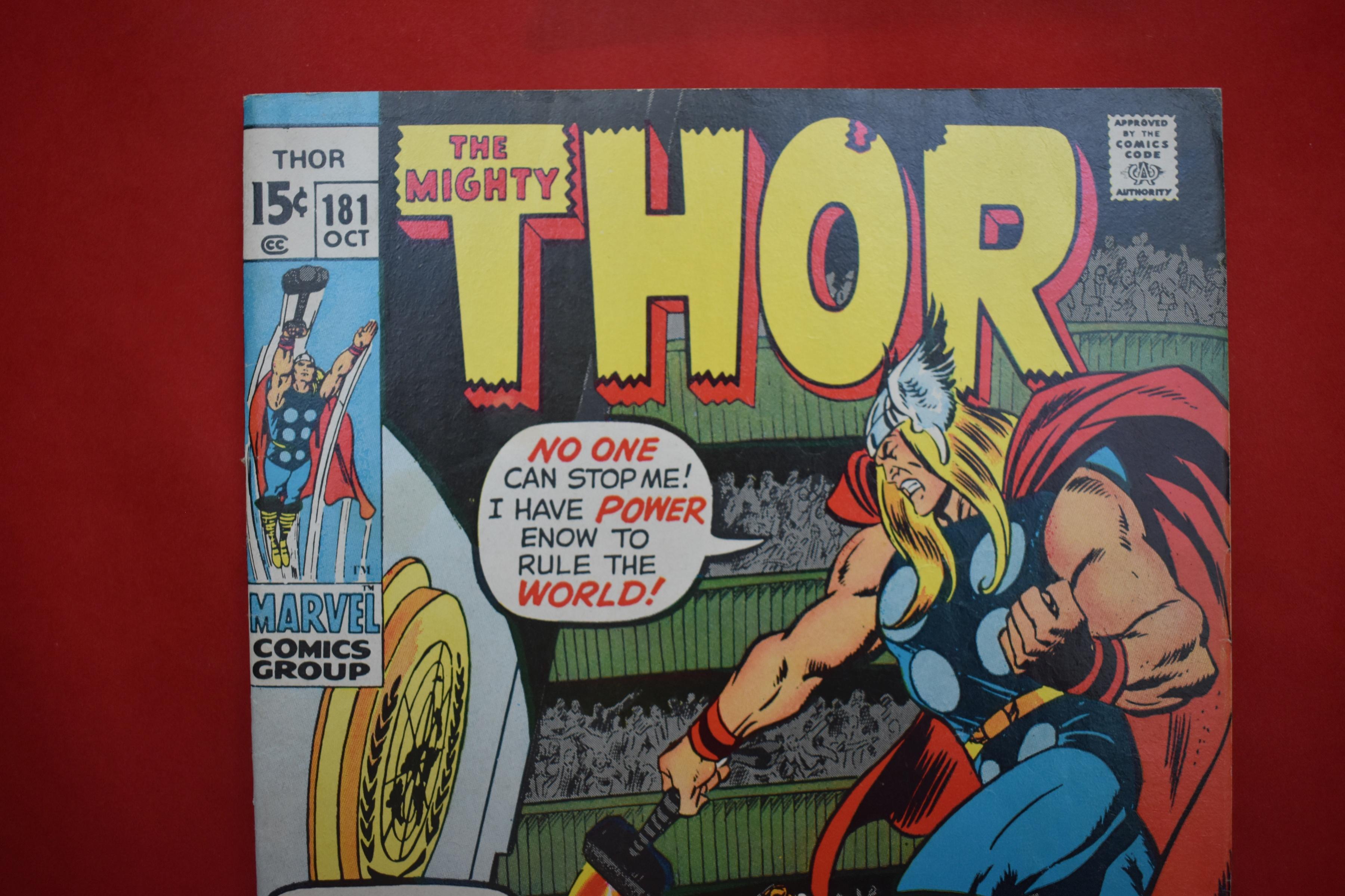 THOR #181 | ONE GOD MUST FALL! | CLASSIC NEAL ADAMS - 1970 | *DETACHED COVER*