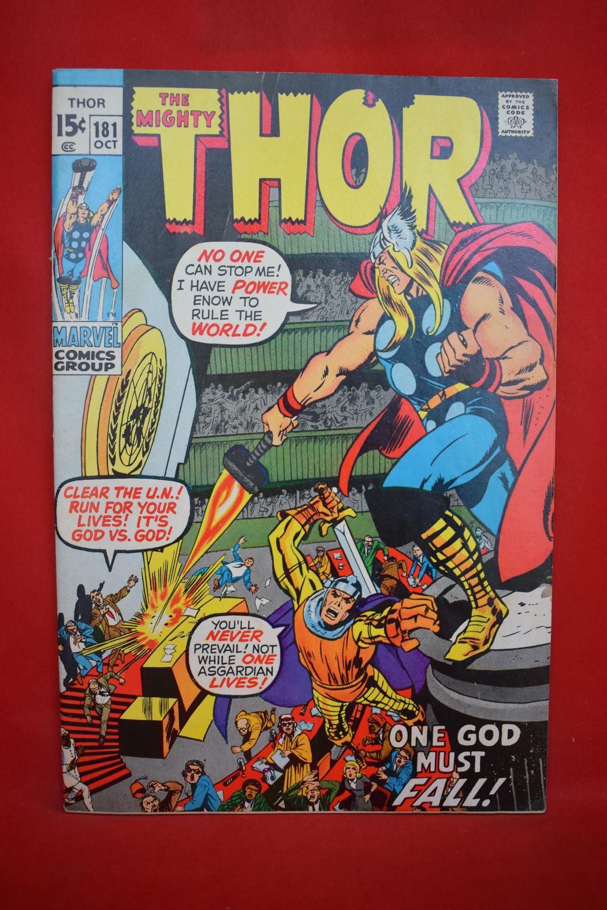 THOR #181 | ONE GOD MUST FALL! | CLASSIC NEAL ADAMS - 1970 | *DETACHED COVER*