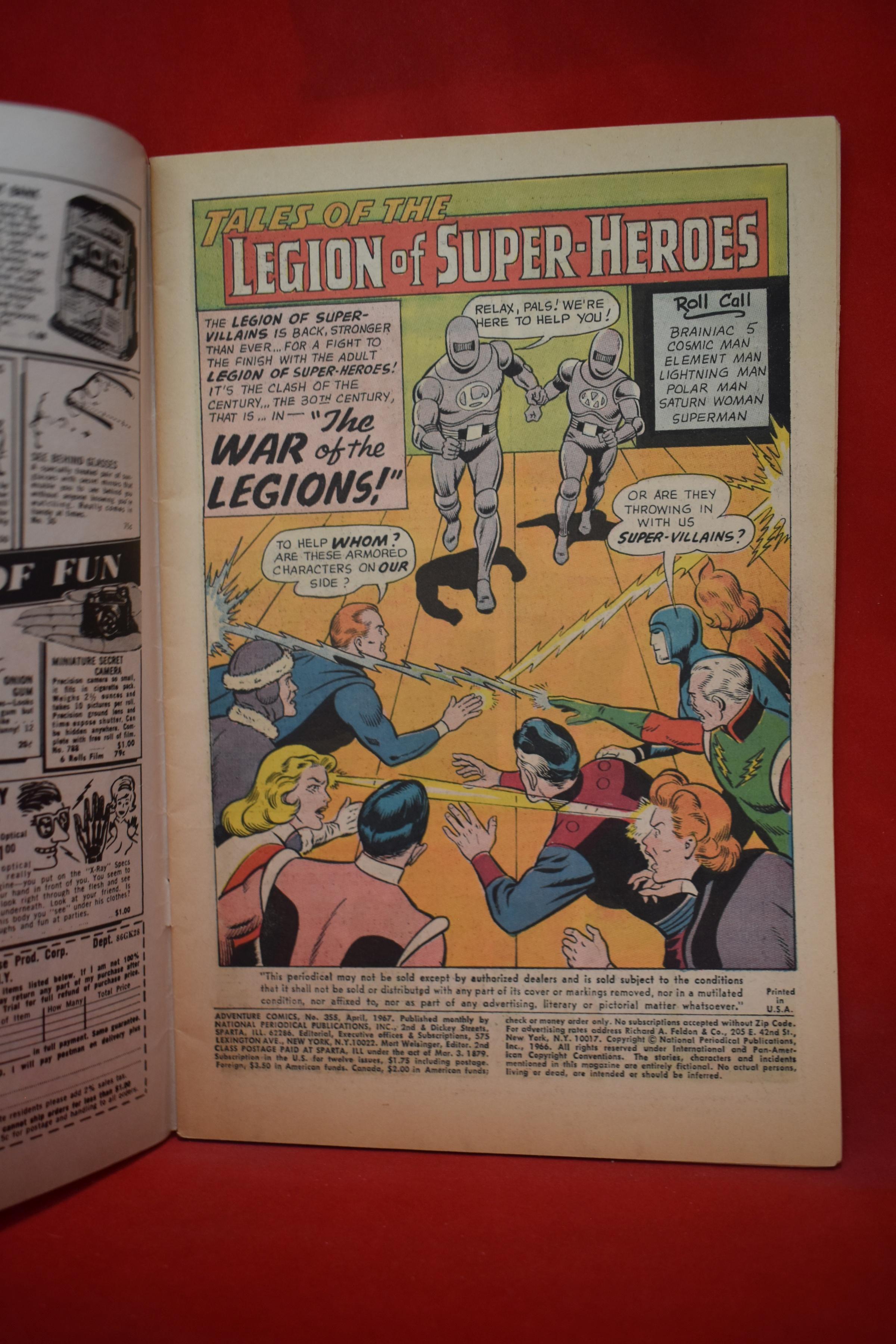 ADVENTURE COMICS #355 | THE WAR OF THE LEGIONS! | CURT SWAN - 1967