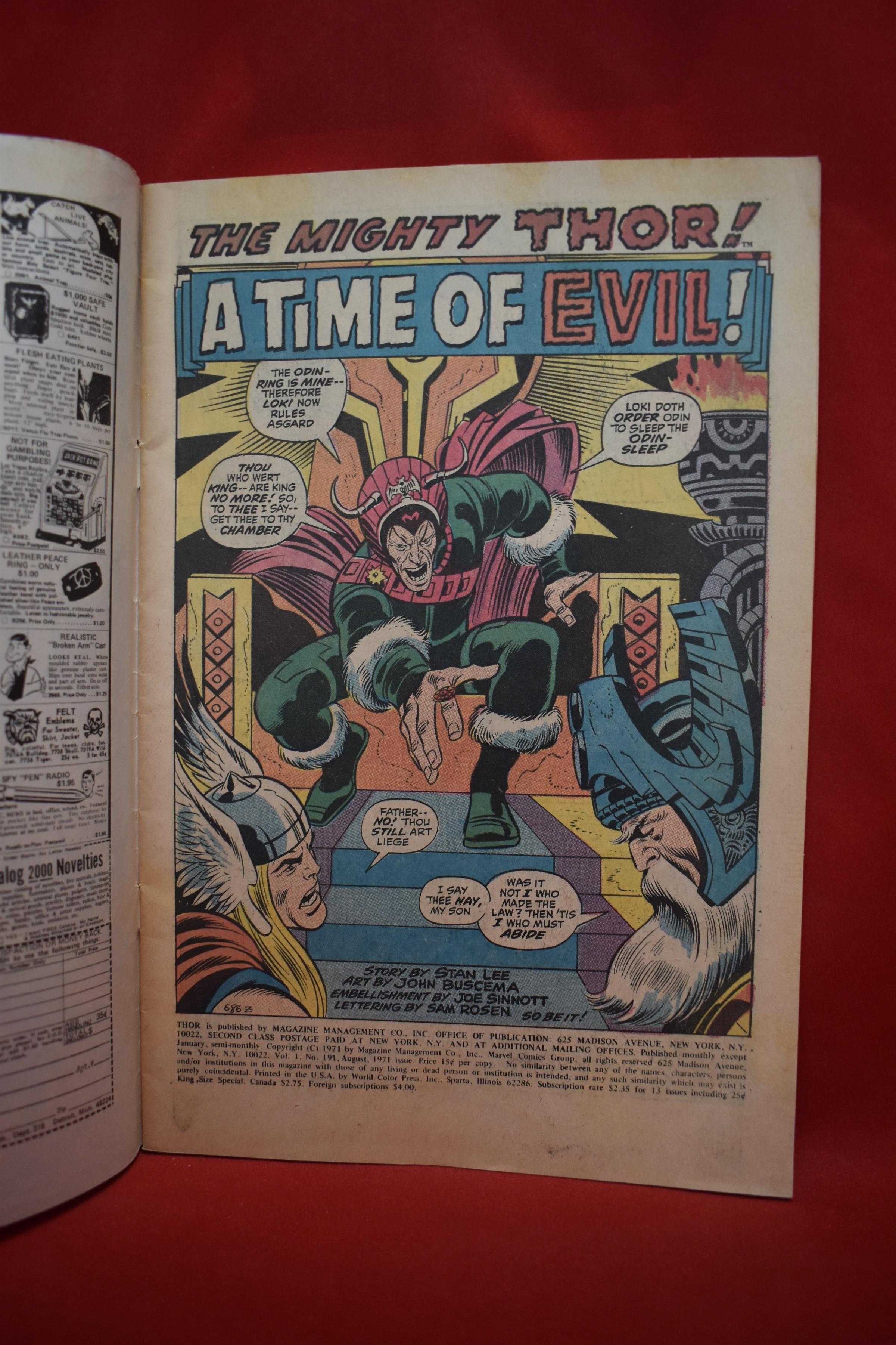 THOR #191 | 1ST APP OF DUROK THE DEMOLISHER! | *SOLID - BIT OF CREASING - SEE PICS*