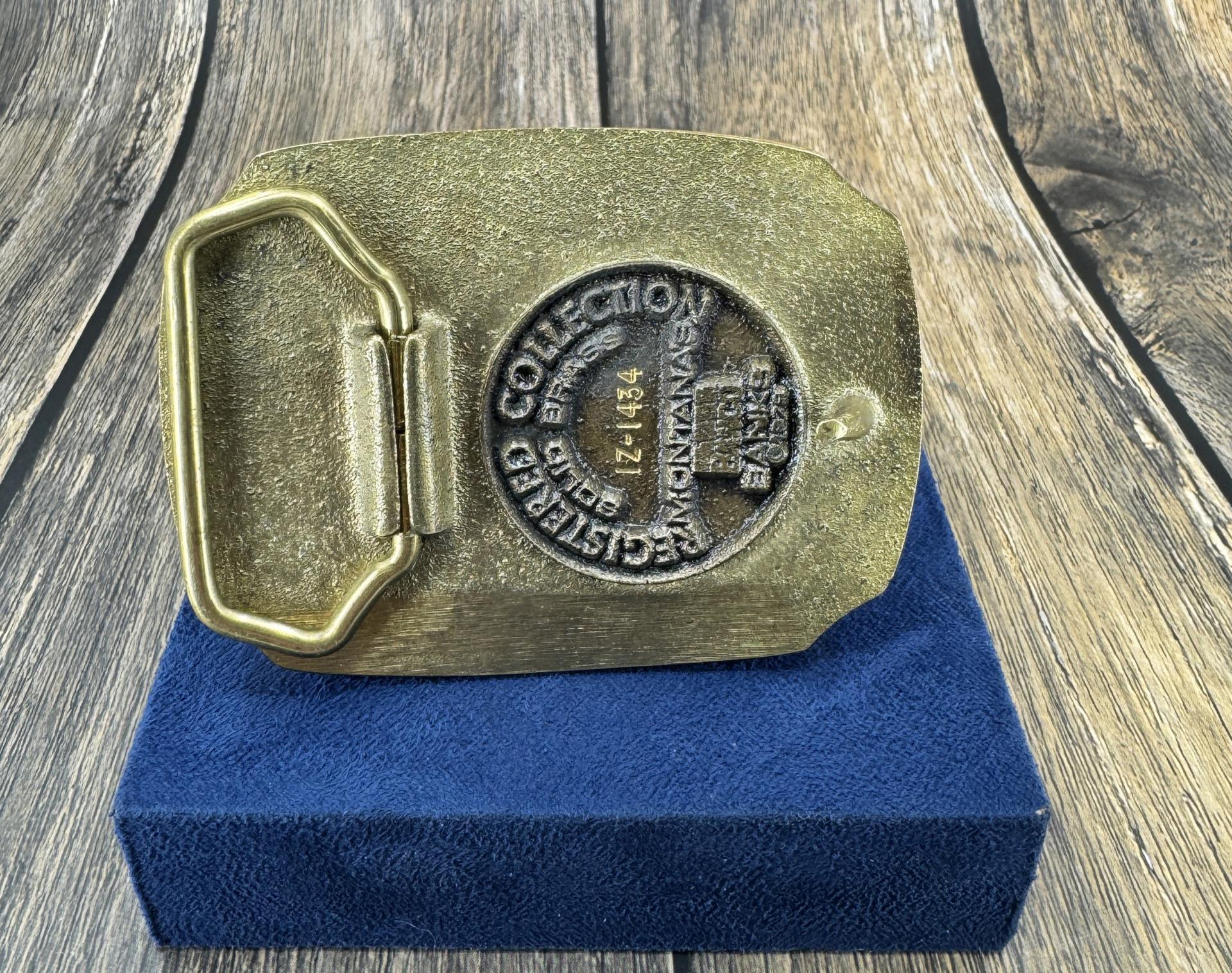 Montana Prospector Brass Belt Buckle