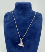 JCF Sterling Silver Hershey Kiss Necklace