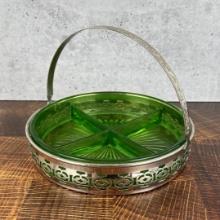 Depression Glass Tiffin Divided Dish