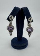 Sterling Silver Amethyst Earrings