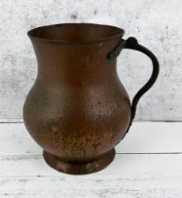 Hand Hammered Copper Pitcher Tankard