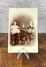 Cabinet Photo of Boy on Tricycle