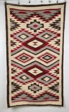 Antique Navajo Indian Klagetoh Red Mesa Rug