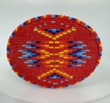 Montana Blackfoot Indian Beaded Belt Buckle