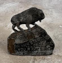 Cast Metal Buffalo New York Paperweight