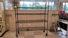 WIRE RACK 4 SHELF WITH WHEELS 72" X 21" X 80"