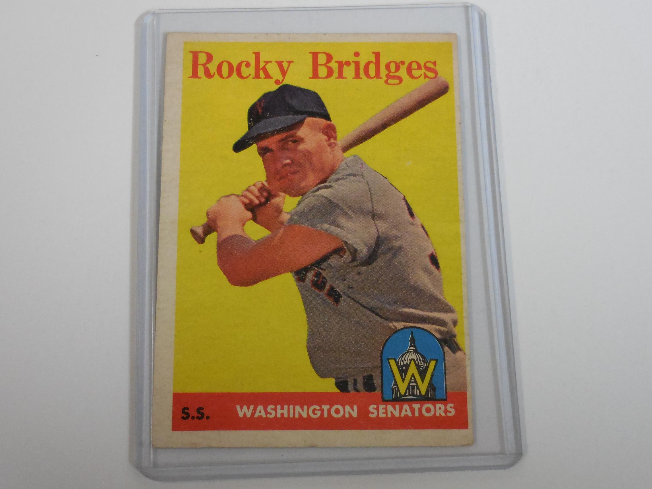 1958 TOPPS BASEBALL #274 ROCKY BRIDGES WASHINGTON SENATORS