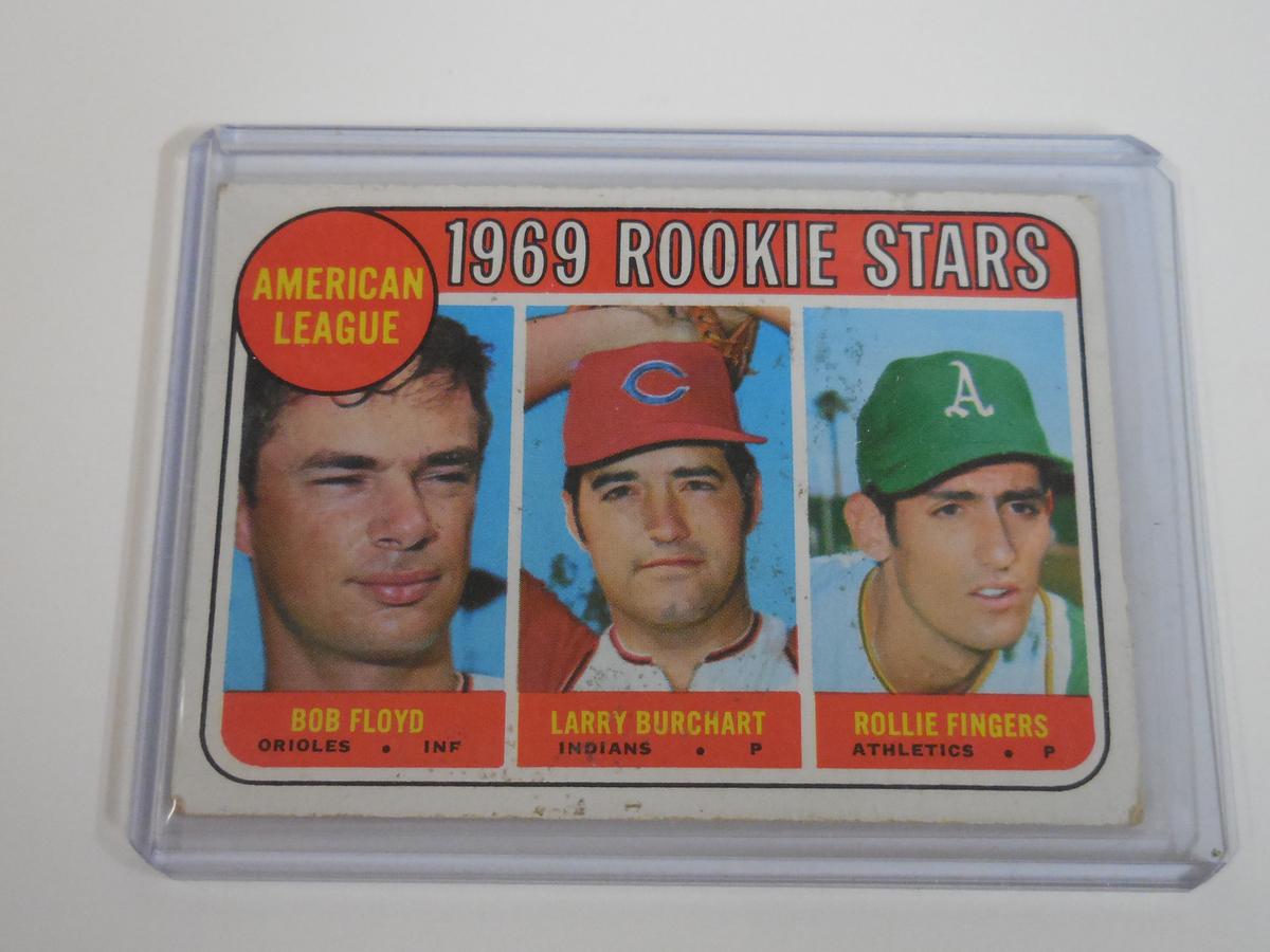 1969 TOPPS BASEBALL #597 ROLLIE FINGERS HIGH NUMBER ROOKIE CARD RC HOF