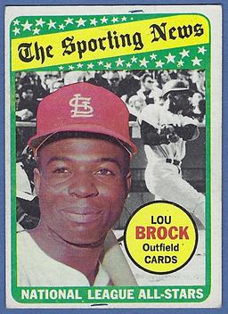 1969 Topps #428 Lou Brock AS St. Louis Cardinals