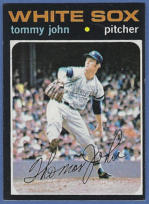 High Grade 1971 Topps #520 Tommy John Chicago White Sox