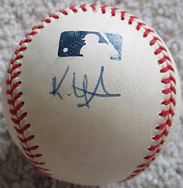 Kenny Lofton Signed OML Baseball Cleveland Indians