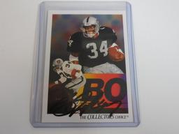 1991 UPPER DECK BO JACKSON AUTOGRAPH CARD LOS ANGELES RAIDERS NO COA