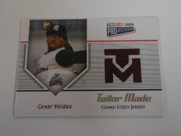 2009 TRISTAR PROJECTIONS CESAR VALDEZ GAME USED JERSEY CARD