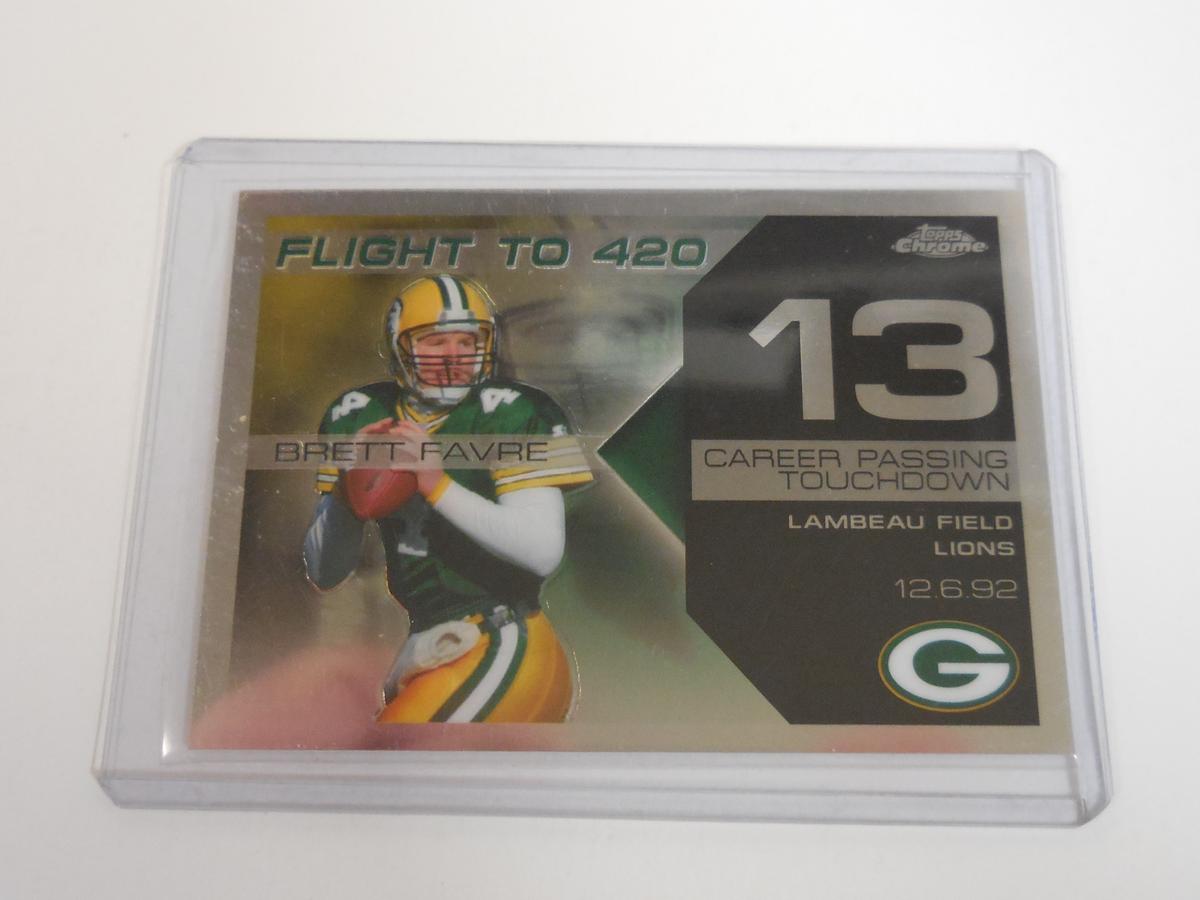 2007 TOPPS CHROME BRETT FAVRE FLIGHT TO 420 TOUCHDOWN 13