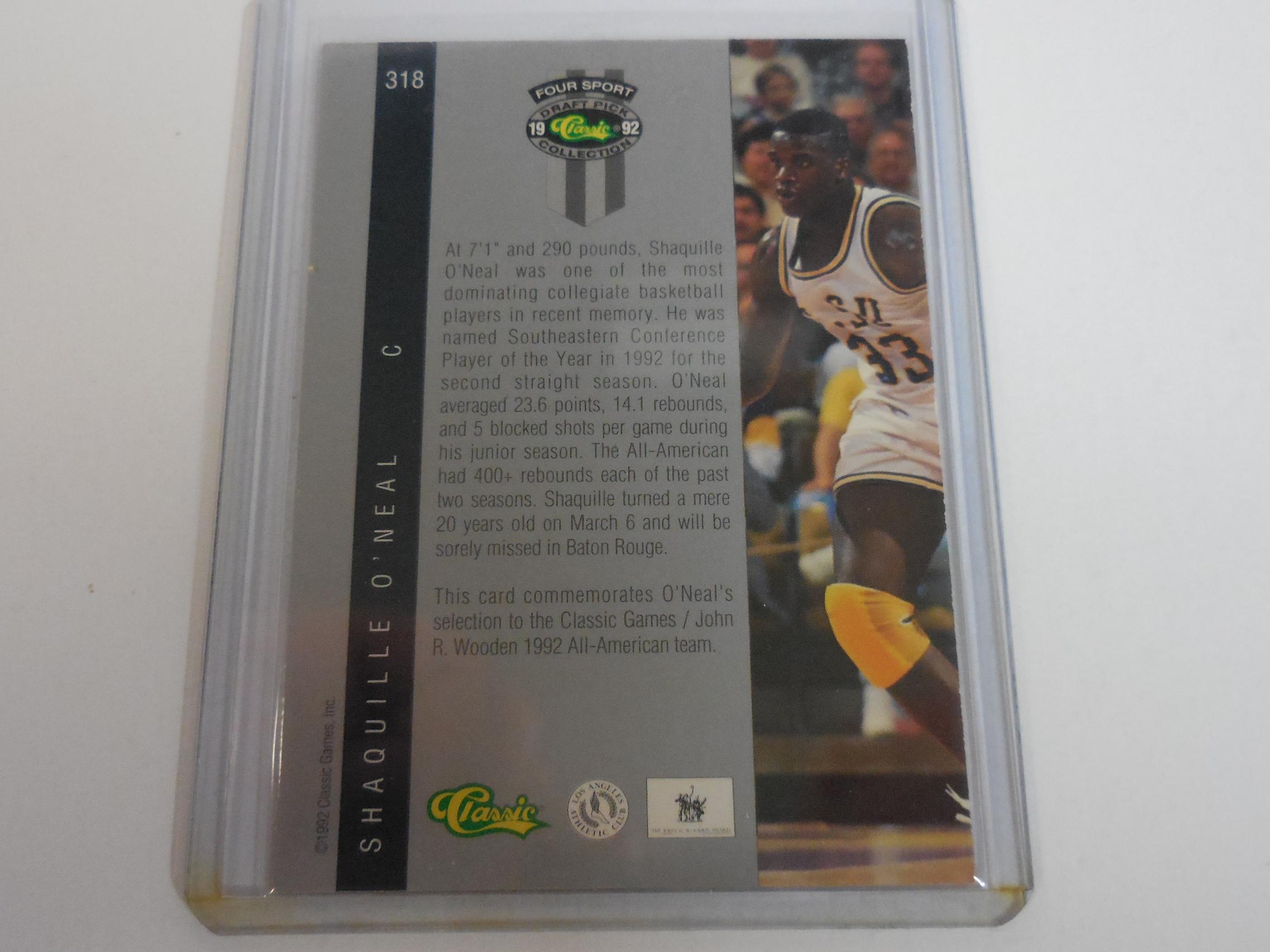 1992 CLASSIC SHAQUILLE O'NEAL ROOKIE CARD LSU HOF RC