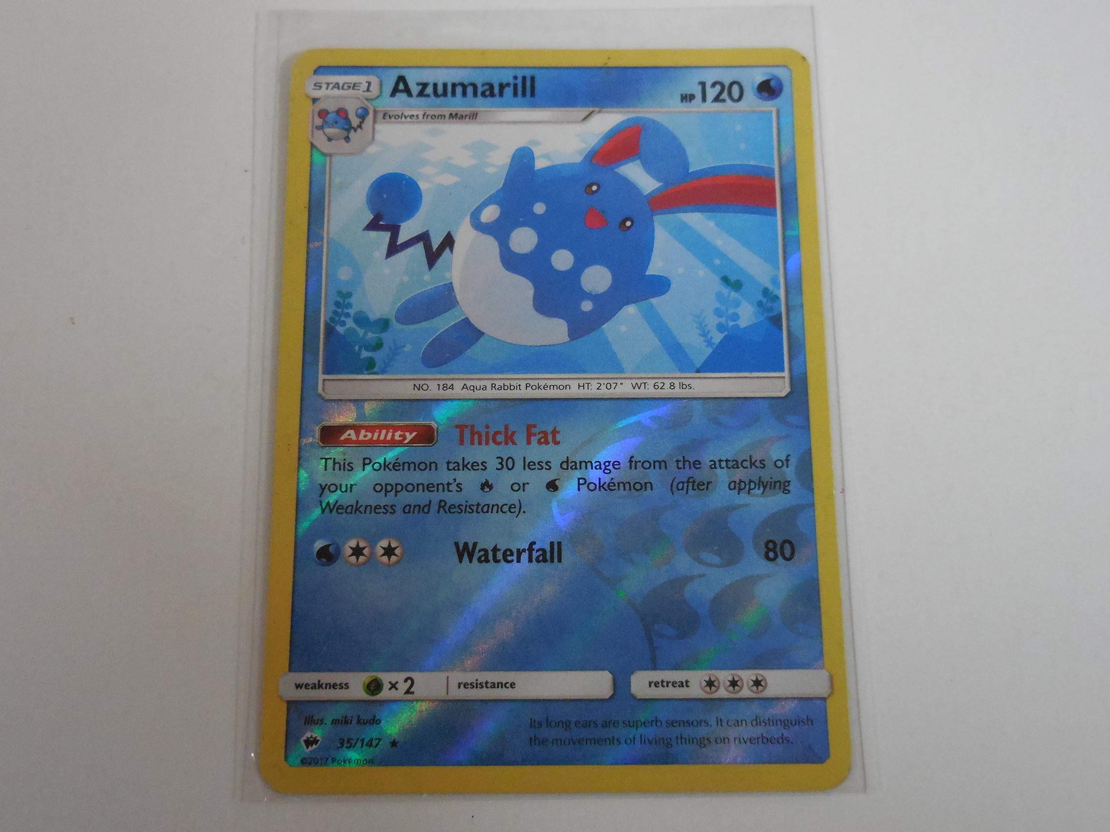 2017 POKEMON 35/147 AZUMARILL HOLOFOIL