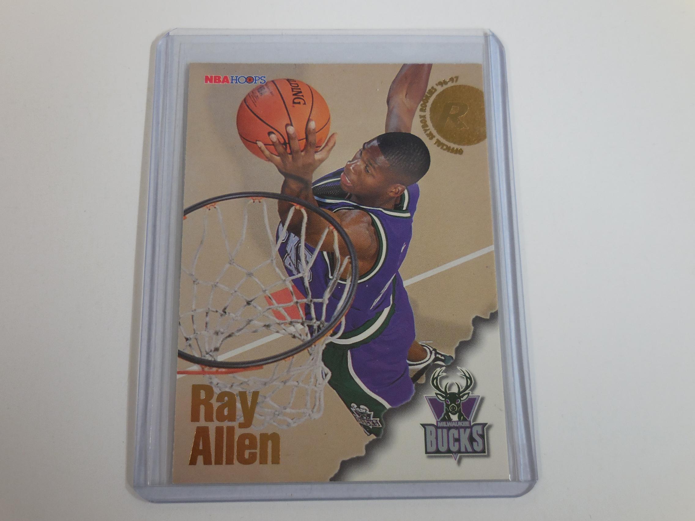 1996-97 SKYBOX HOOPS RAY ALLEN ROOKIE CARD MILWAUKEE BUCKS HOF RC