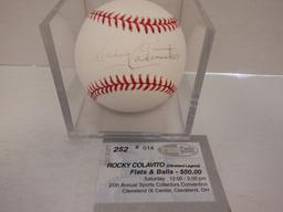 ROCKY COLAVITO SIGNED AUTO BASEBALL