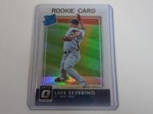 2016 PANINI DONRUSS OPTIC LUIS SEVERINO HOLO SILVER PRIZM RATED ROOKIE CARD