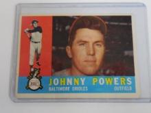 1960 TOPPS BASEBALL #422 JOHNNY POWERS BALTIMORE ORIOLES VINTAGE