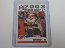 2004 TOPPS FOOTBALL #298 TOM BRADY 2003 WEEKLY WRAP UP PATRIOTS