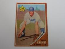 1962 TOPPS BASEBALL #348 LARRY BURRIGHT ROOKIE CARD