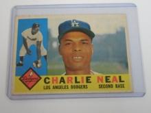 1960 TOPPS BASEBALL #155 CHARLIE NEAL LOS ANGELES DODGERS