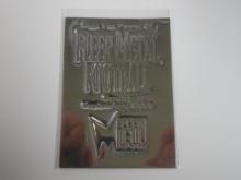 SUPER RARE 1995 FLEER METAL FOOTBALL METAL CARD ADVERTISEMENT