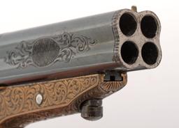 Factory Engraved Sharps Tipping & Lawden No 2 Pepperbox Pistol