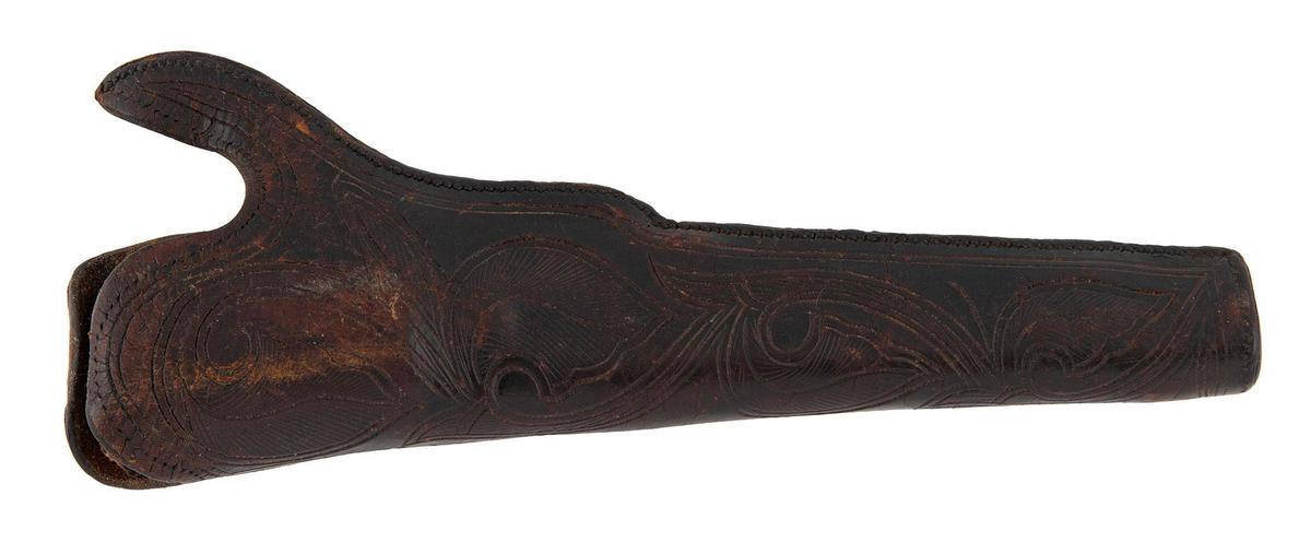 Orignal Hand Tooled Slim Jim Holster For A Colt 1860