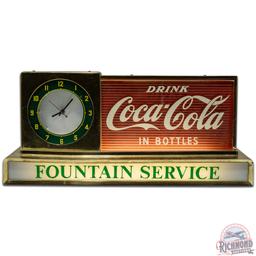 Drink Coca Cola in Bottles Cash Register Fountain Service Advertising Clock