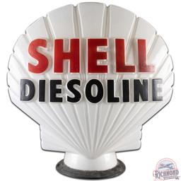 Shell Diesoline OPC Milk Glass Gas Pump Globe