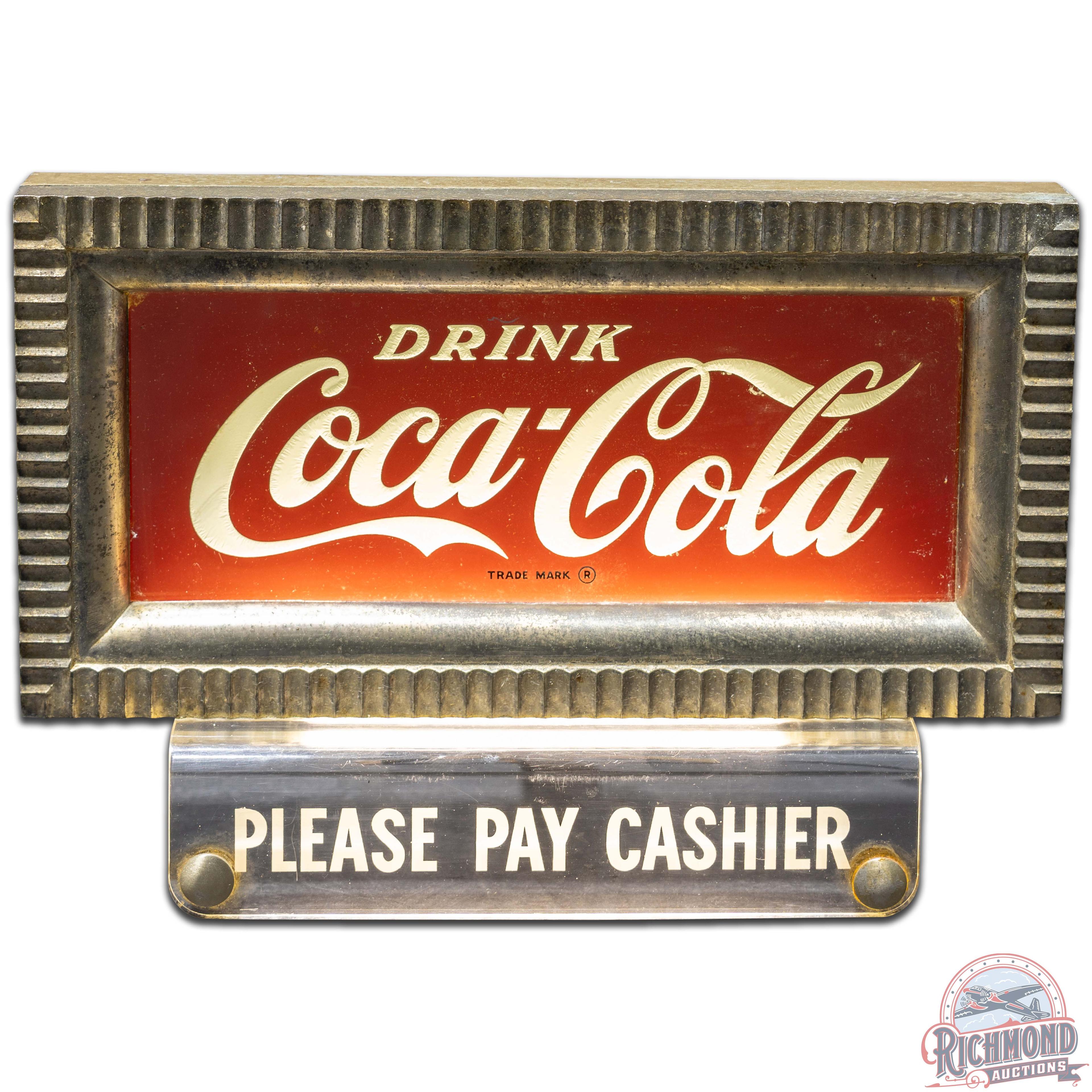 Drink Coca Cola Please Pay Cashier Lighted Sign