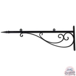 Modern Metal Sign Hanging Bracket w/ Scroll and Finial