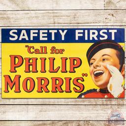 Call for Philip Morris Safety First Advertising Poster Sign w/ Johnny