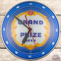 Grand Prize Beer Gulf Brewing Houston TX 15" Double Bubble Advertising Clock