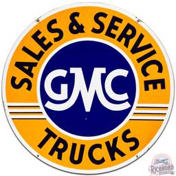 GMC Trucks Sales & Service 42" DS Porcelain Sign