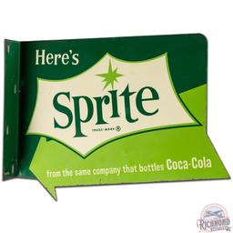 Here's Sprite Die Cut DS Tin Flange Sign w/ Logo