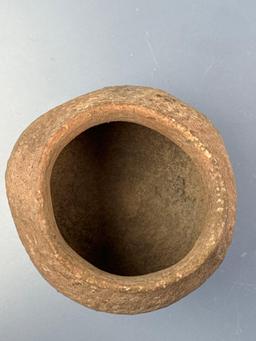 3 1/4" x 3 1/2" Clay Pottery Vessel, Found in New Mexico, Complete w/NO Restoration, Rare Piece