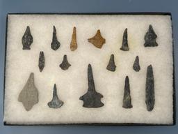 Lot of 15 Fine Drills, (x2 of them are Restored- Largest and onte to the right), Longest is 3 1/8",