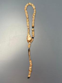 11" Strand of Shell and Wampum Beads, Found in Mantua, Gloucester Co., NJ