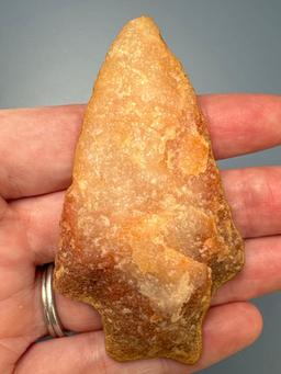 3 1/16" Colorful Savannah River Quartzite Point, Pink, Yellow, Orange Coloration, Found in North Car