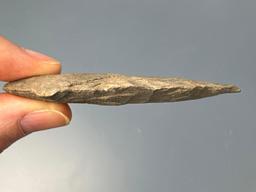 3 Nice Broader Based Points, Found in Jim Thorpe Area in Pennsylvania, Longest is 2 3/4"